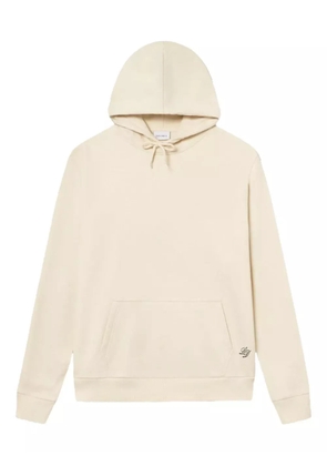 Les Deux logo-embroidered cotton hoodie - Neutrals