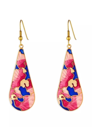 Susan Caplan Vintage 1980s floral-embellishment earrings - Gold