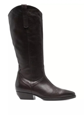 curiositè 35mm leather pointed-toe cowboy boots - Brown