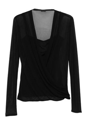 Givenchy Pre-Owned mesh wrap blouse - Black
