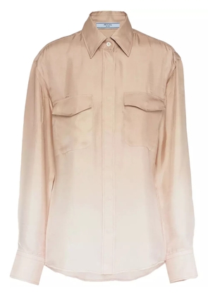 Prada gradient-effect silk shirt - Neutrals