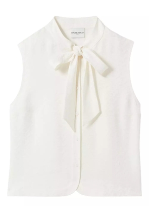 Claudie Pierlot sleeveless bow-neck top - Ecru