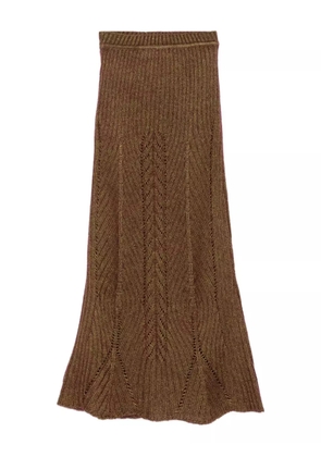 Vivienne Westwood ribbed knit skirt - Gold