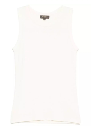 N.Peal ribbed-trim tank top - Neutrals