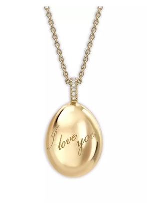 Fabergé 18K yellow gold I Love You Egg diamond pendant