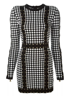 Balmain checked knit dress - Black