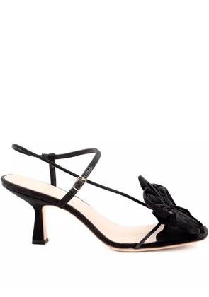 Loeffler Randall 70mm Frank flower-embellished sandals - Black
