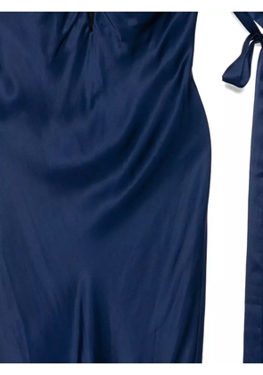 Alejandra Alonso Rojas plunging bias-cut gown - Blue