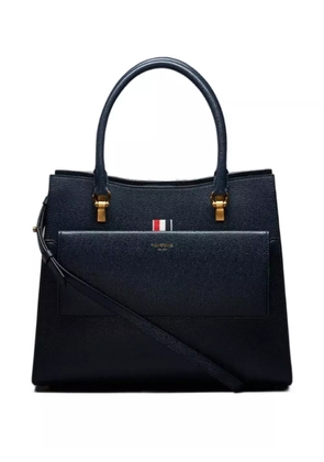 Thom Browne pebble grain leather tote bag - Blue