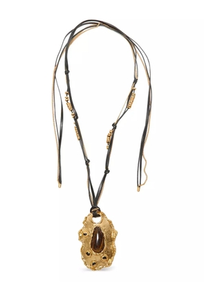 MALIPARMI leather necklace - Gold