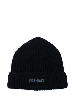 Premiata ribbed virgin-wool beanie - Blue