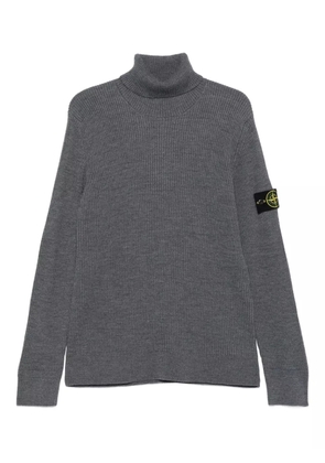 Stone Island ribbed turtleneck sweater - Grey