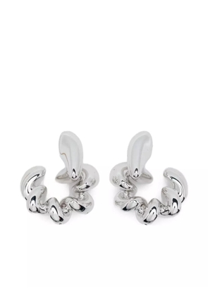 Maria Black Coil Inverted earrings - Silver