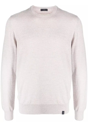 Fay fine-knit crew-neck jumper - Grey