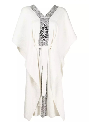 VOZ Estrella tied-waist kaftan - White