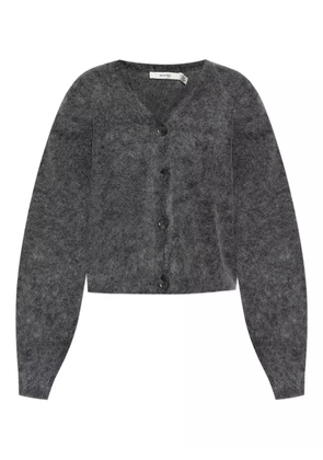 Gestuz button-front mohair cardigan - Grey