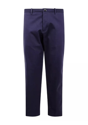 Nine In The Morning button-fastening cotton trousers - Blue