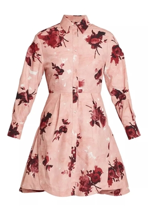 ERDEM floral-print shirt dress - Pink