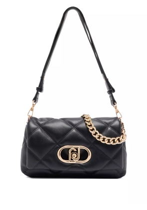 LIU JO medium LaPuffy quilted logo-plaque shoulder bag - Black