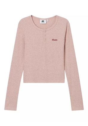 CHOCOOLATE ribbed henley T-shirt - Pink