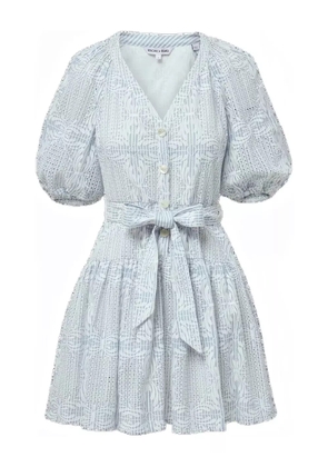 Veronica Beard Bobbie puff-sleeve dress - Blue