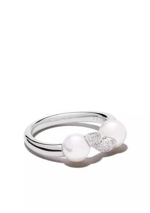 TASAKI 18kt white gold Collection Line Danger Fang diamond ring - Silver