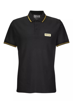 Versace Jeans Couture logo-plaque polo shirt - Black
