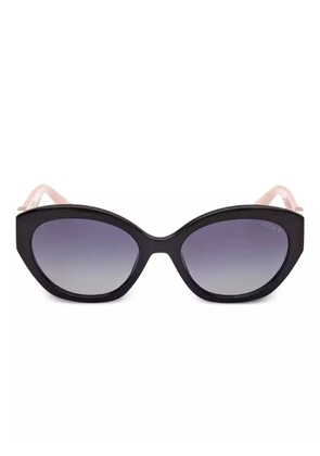 GUESS EYEWEAR oval-frame logo sunglasses - Black