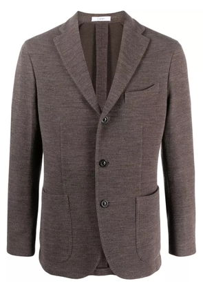 Boglioli single-breasted knitted blazer - Brown