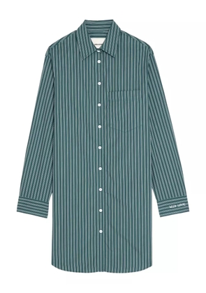 Zadig&Voltaire Rorning striped long-sleeve shirt mini dress - Green