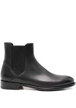 Doucal's elasticated-panel leather boots - Black