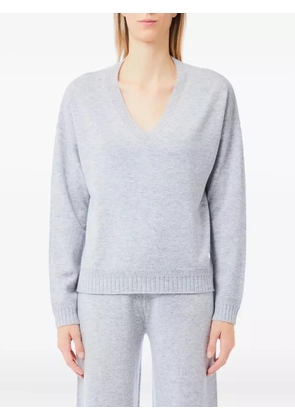 LIU JO V-neck ribbed-hem sweater - Grey