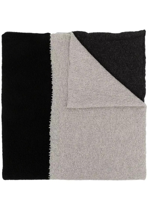 Daniel Andresen panelled wool-knit scarf - Black