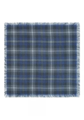 BOMPARD checked fringed scarf - Blue