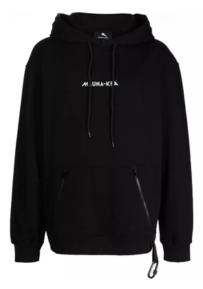 Mauna Kea logo-print cotton hoodie - Black