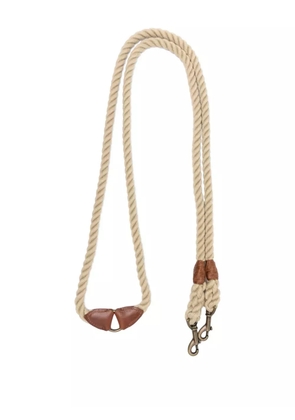 POLDO DOG COUTURE Bonfire rope leather dog leash - Neutrals