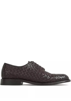 Green George interwoven derby shoes - Brown