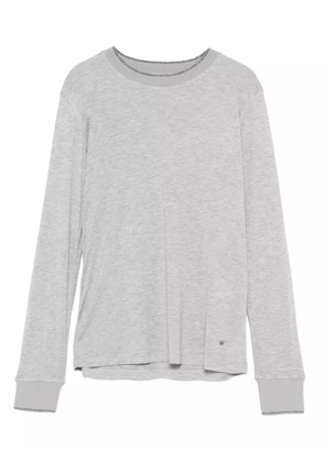 Lorena Antoniazzi glitter-neck long-sleeve T-shirt - Grey