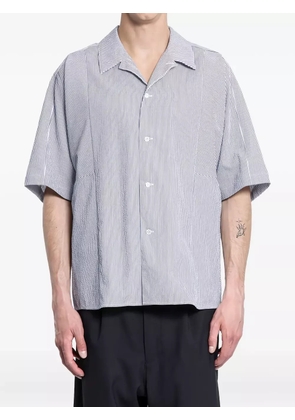 KUON striped panelled shirt - White