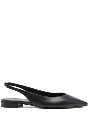 Scarosso slingback leather ballerinas - Black