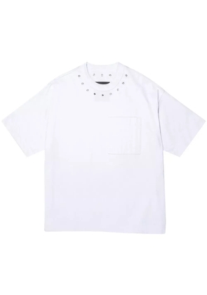 Purple Brand eyelet-trim cotton T-shirt - White