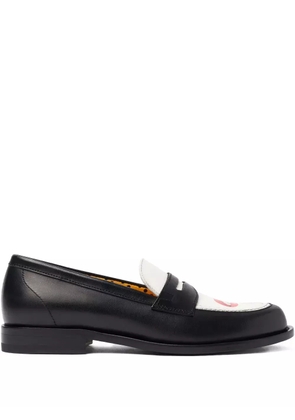 Scarosso print-motif loafers - Black
