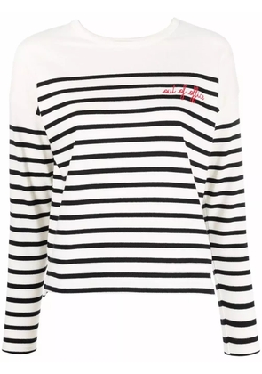 Maison Labiche striped organic cotton jumper - Neutrals