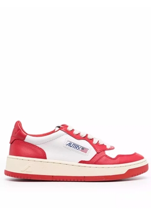 Autry contrast-panel leather sneakers - Red