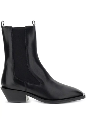 Aeyde leather pointed-toe boots - Black