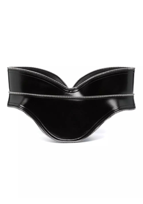 Alexander McQueen leather corset belt - Black