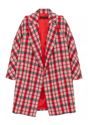 Martin Grant checked cocoon coat - Red