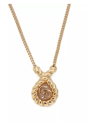 Christian Dior Pre-Owned CD pendant necklace - Gold