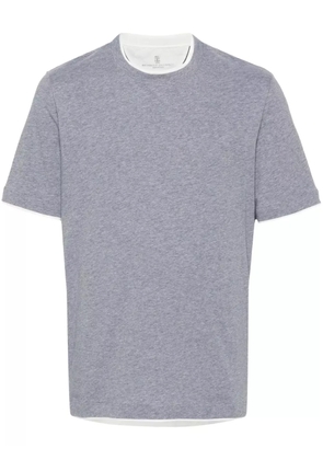 Brunello Cucinelli faux-layered cotton T-shirt - Grey
