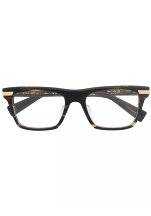 Balmain Eyewear tortoiseshell square-frame glasses - Brown